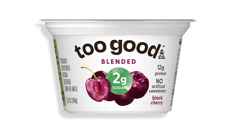 Too Good & Co Black Cherry Yogurt-Cultured Ultra-Filtered Low-Fat Milk Blended Cup