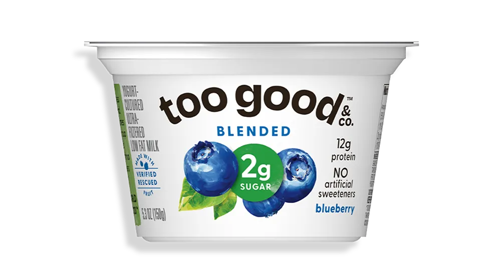 Too Good & Co Rescued Fruit Blueberry Yogurt-Cultured Ultra-Filtered Low-Fat Milk Blended Cup