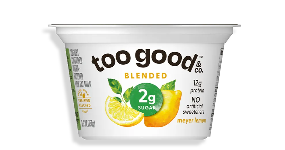 Too Good & Co Rescued Fruit Meyer Lemon Yogurt-Cultured Ultra-Filtered Low-Fat Milk Blended Cup