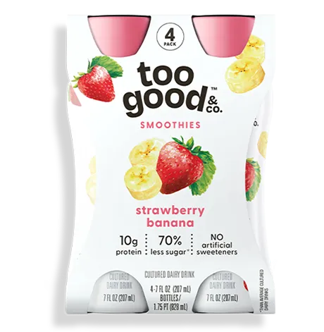 Two Good® Strawberry Banana Cultured Dairy Beverage in 7oz Bottle